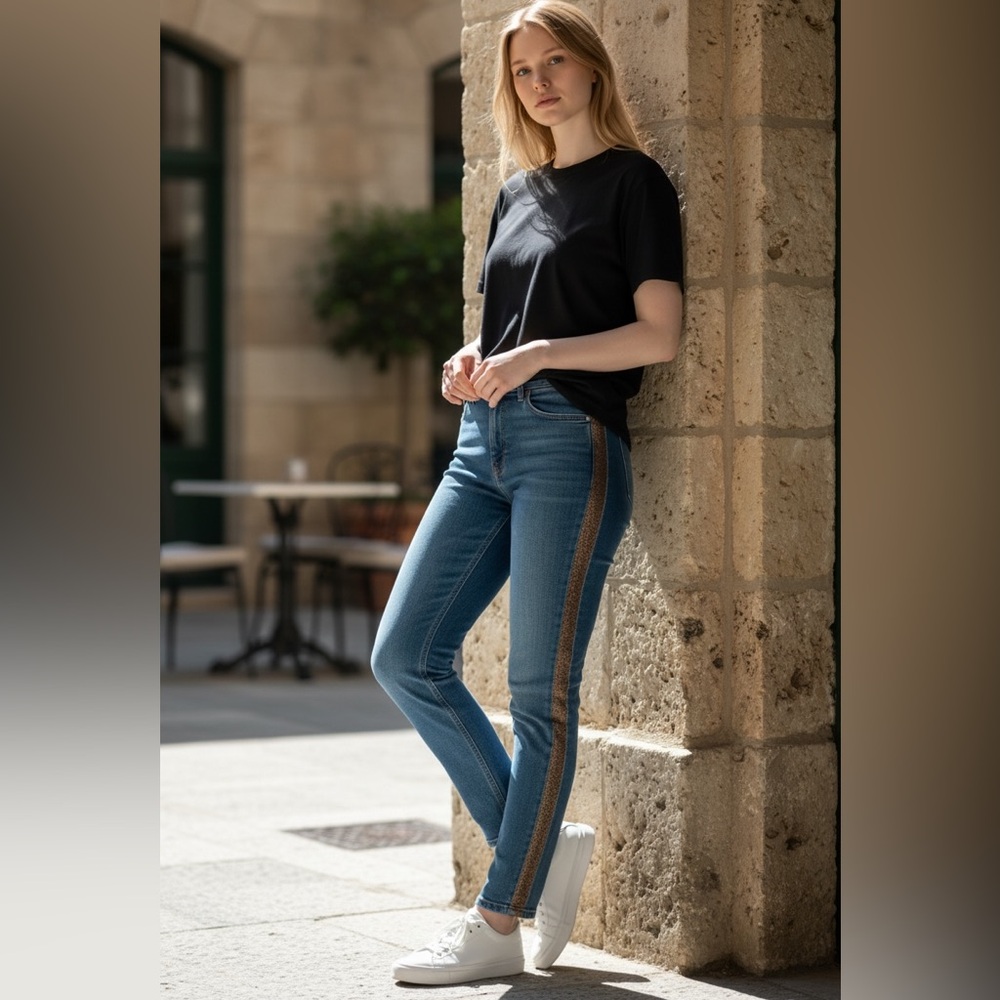 7 For All Mankind Dark Blue Skinny Jeans